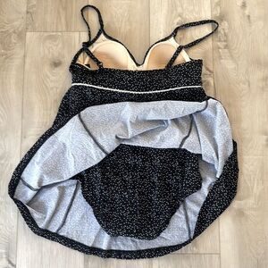 Maxine Size 16 one Piece Polka Dot Swim Suit